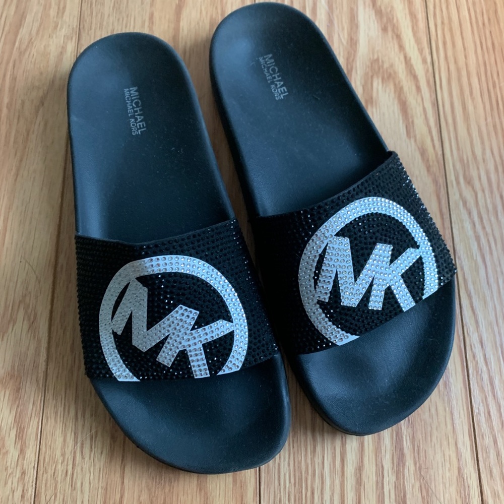 MK bejeweled slides